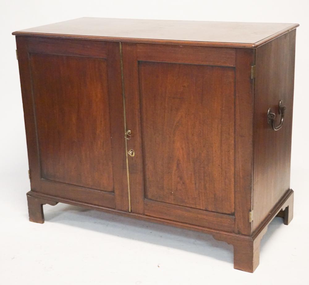 British George III Mahogany Campaign Linen Press (1 of 4)