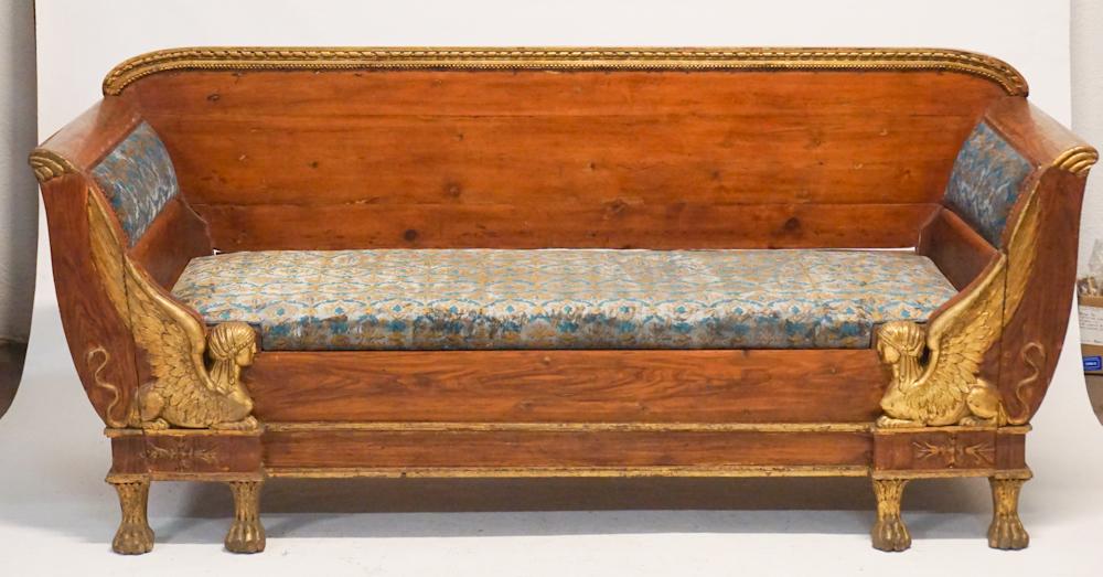 Baltic NeoClassical Carved Polychromed & Gilt Sofa (1 of 17)