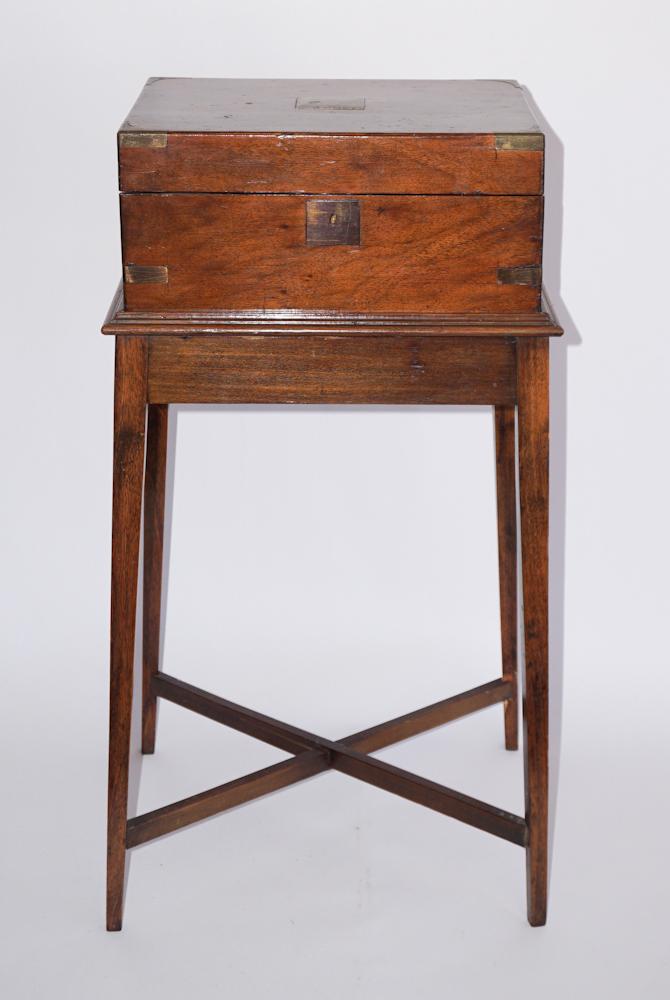 Regency Brass Bound Mahogany Valuables Box (1 of 2)