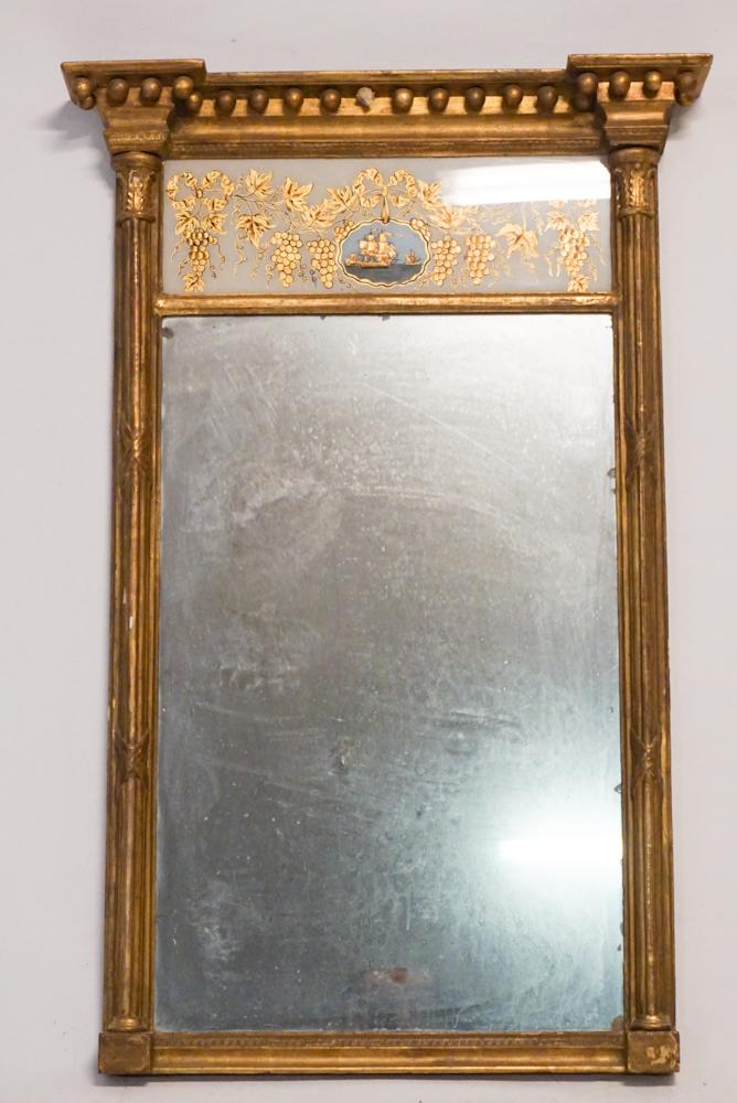 Federal Carved and Gilt Looking Glass (1 of 3)