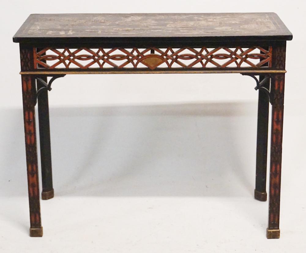British Chippendale Style Japaned Console Table (1 of 6)