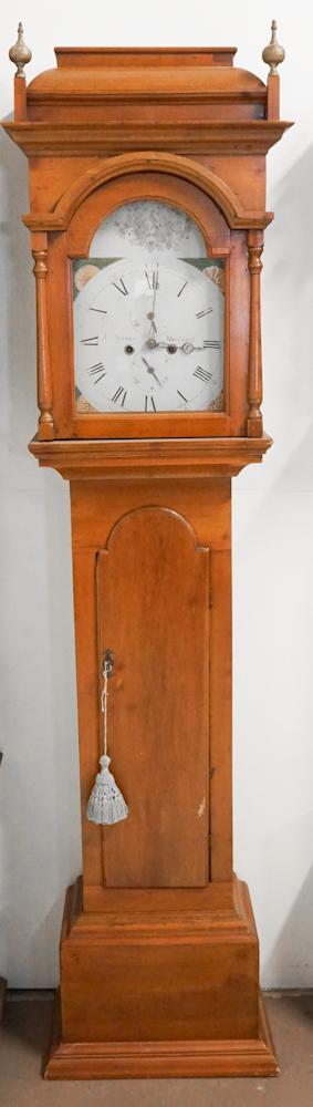American Hepplewhite Maple Tall Case Clock (1 of 3)