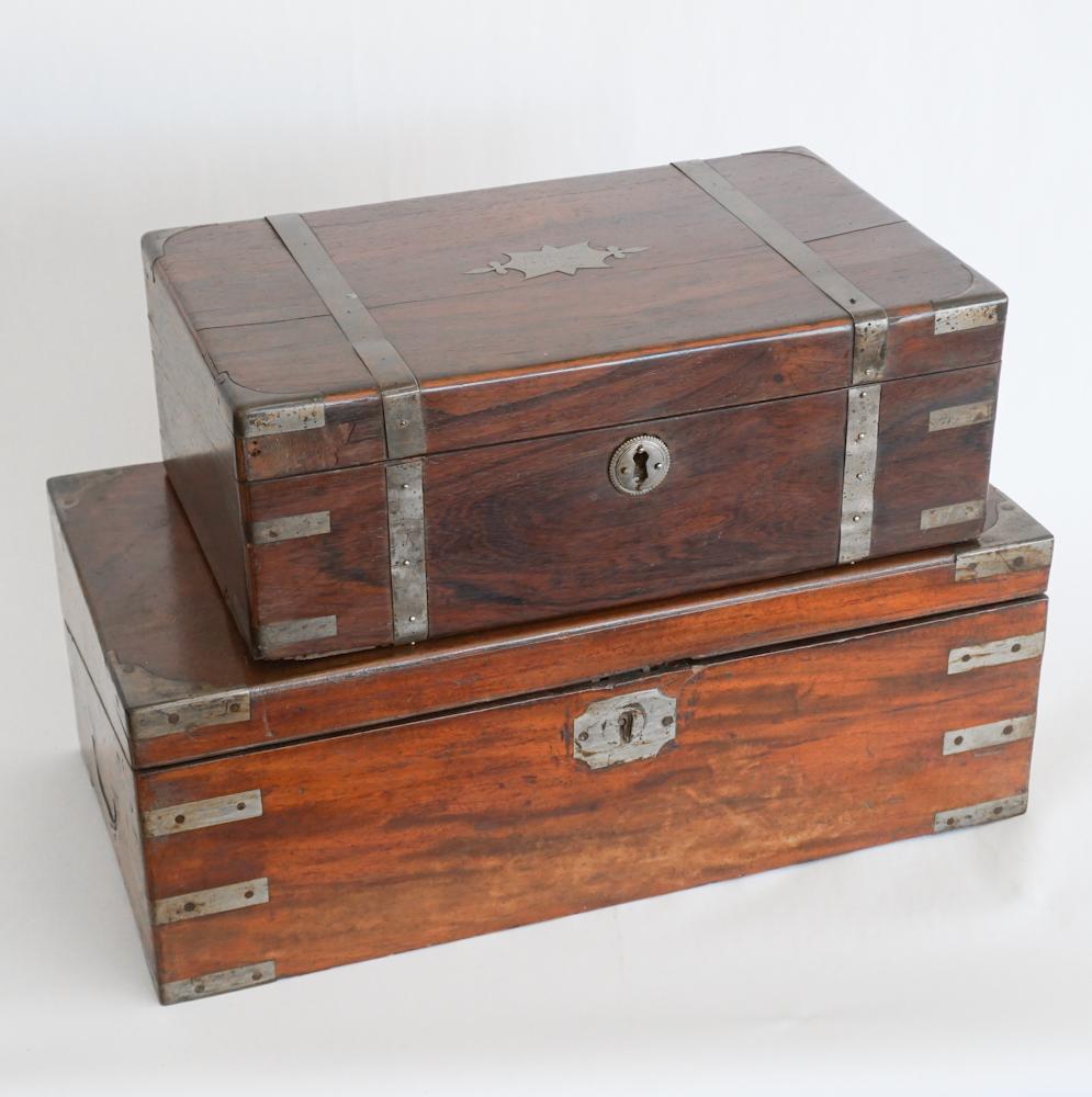 Two Regency Mahogany Campaign Writing Slopes (1 of 2)