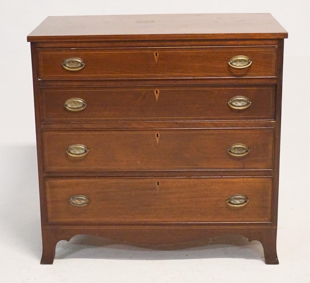 Bench Made Walnut Inlaid Federal Style Chest (1 of 4)