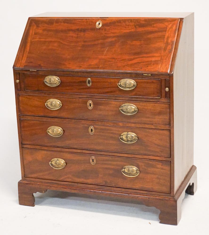 George III Figured Mahogany Slant Front Desk (1 of 4)