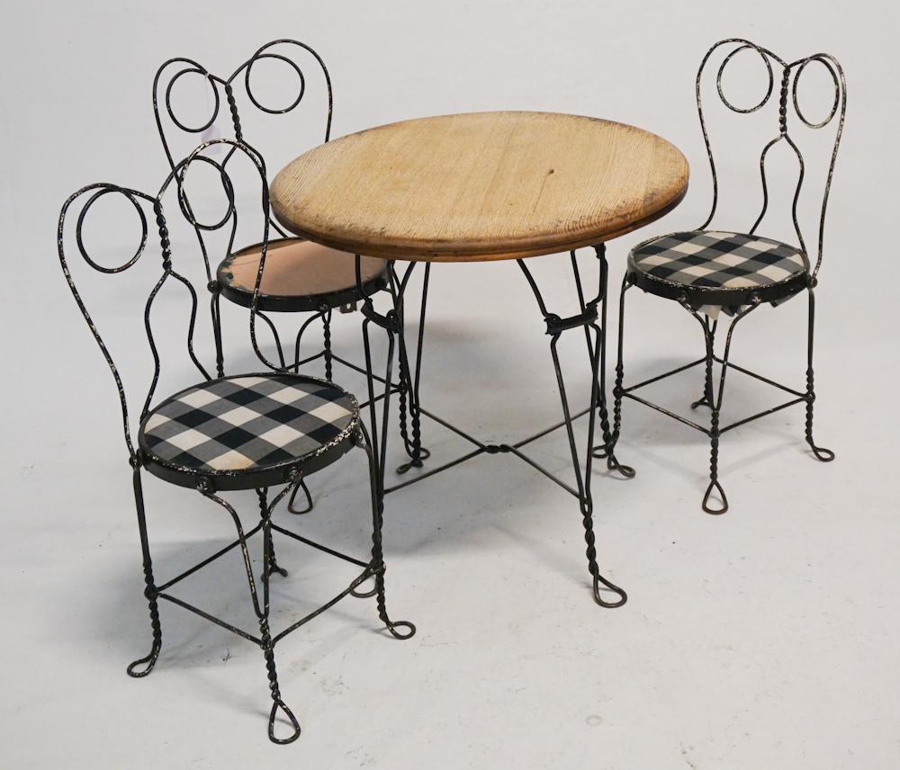 Antique Ice Cream Table & Chairs (1 of 1)