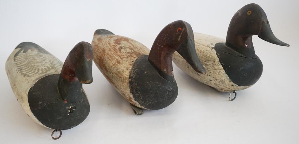 Antique Painted & Carved Canvasback Duck Decoys (1 of 3)