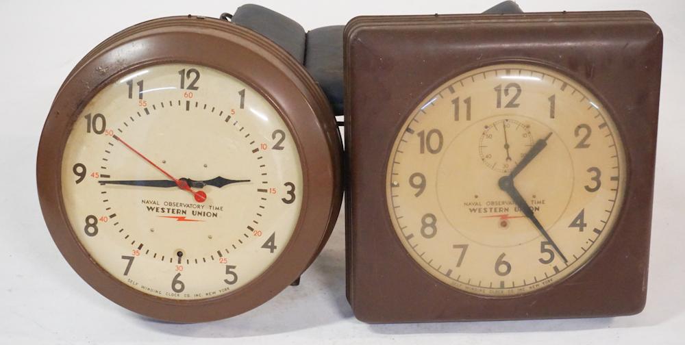 Western Union Naval Observatory Time Wall Clocks (1 of 2)