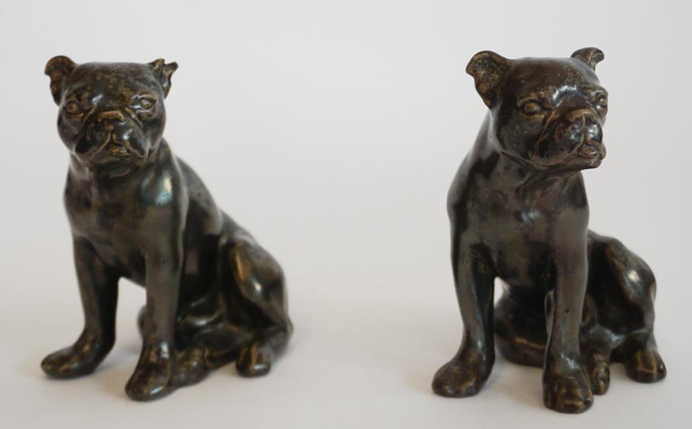 Pair Rookwood Arts & Crafts Pottery Bulldogs (1 of 2)
