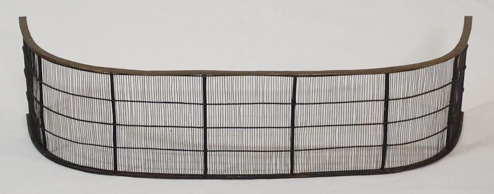 Neoclassical Wire & Brass Fire Fender (1 of 2)