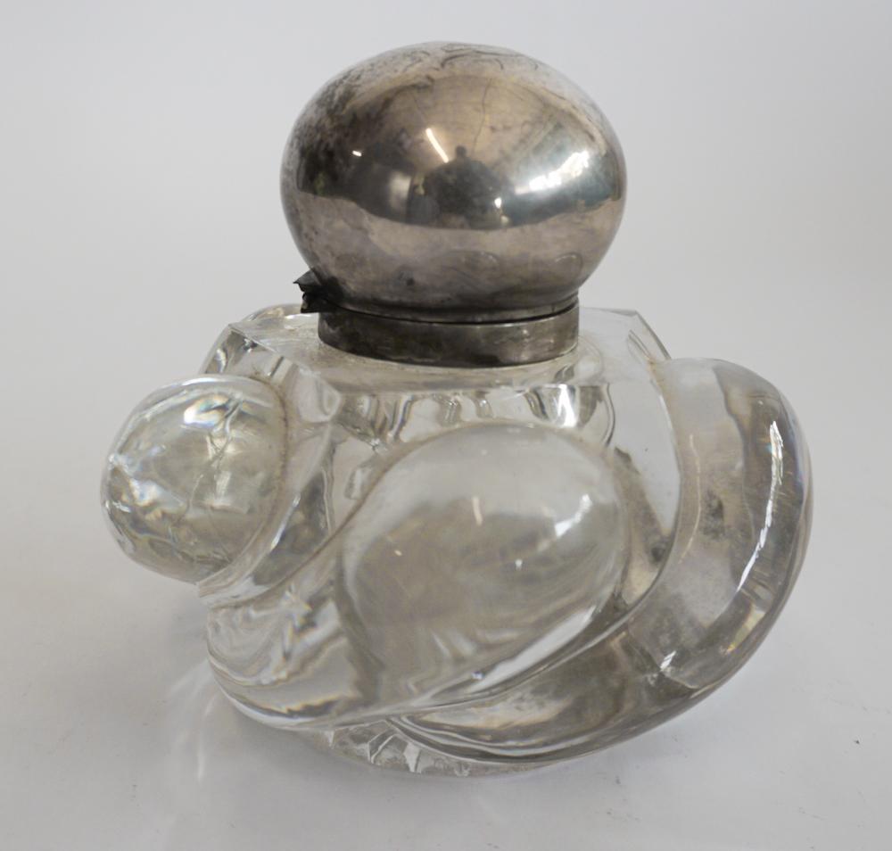 Handsome English Edwardian Silver & Glass Box (1 of 2)