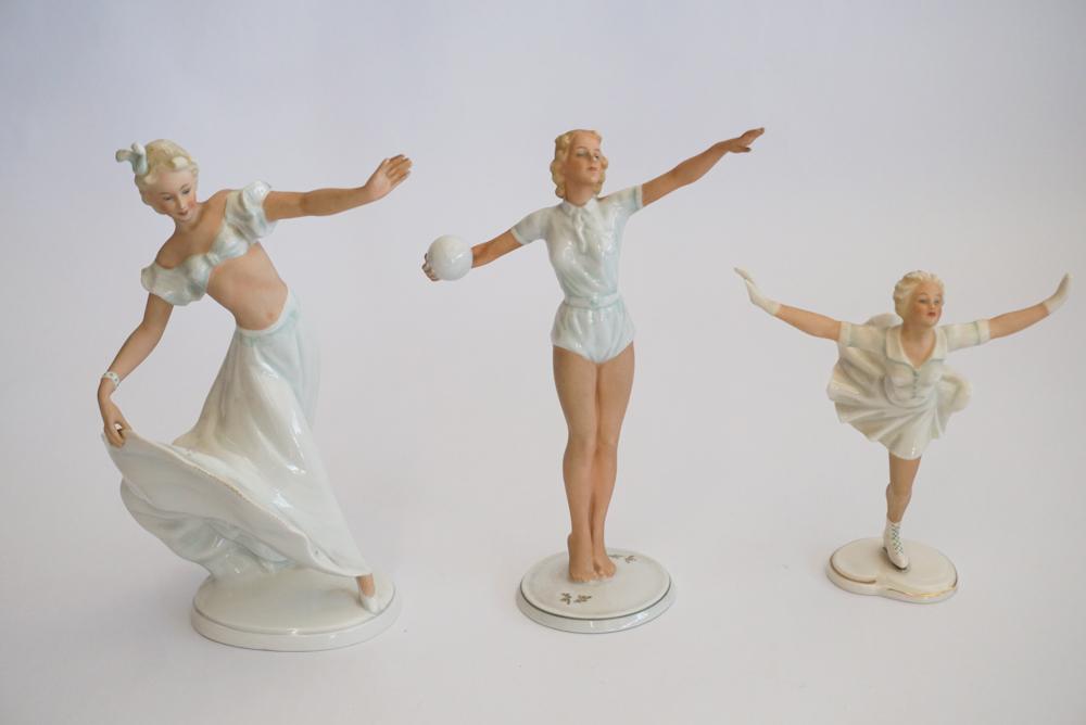 Collection Three Vintage Art Deco Porcelain Ladies (1 of 3)