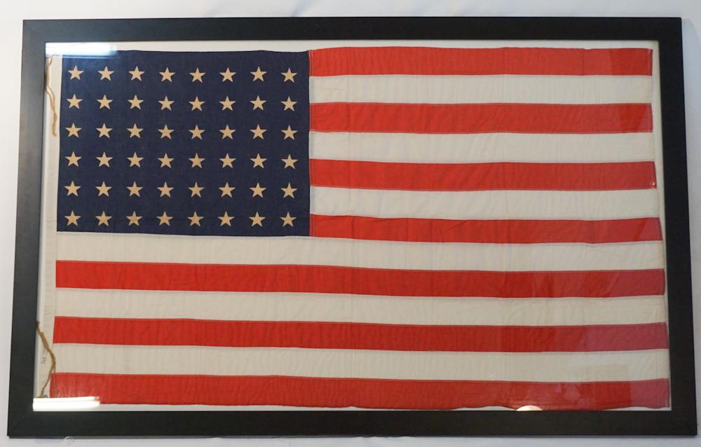 Vintage Original Cotton 48 Star American Flag (1 of 2)