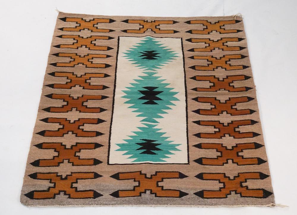 Handsome Vintage Native American Navajo Woven Rug (1 of 2)
