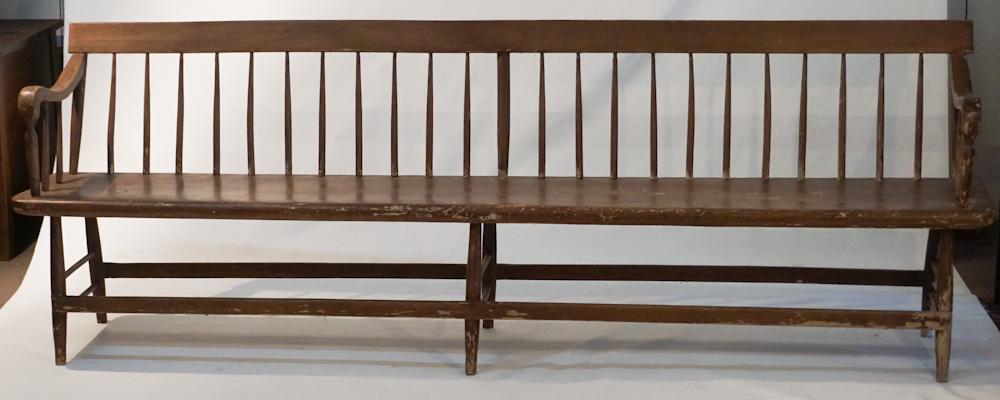 Antique American Windsor Settle Bench (1 of 4)