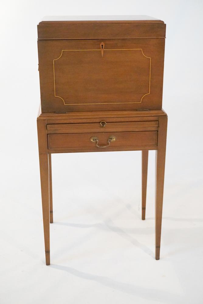 Federal Style Inlaid Mahogany Silver Chest (1 of 3)