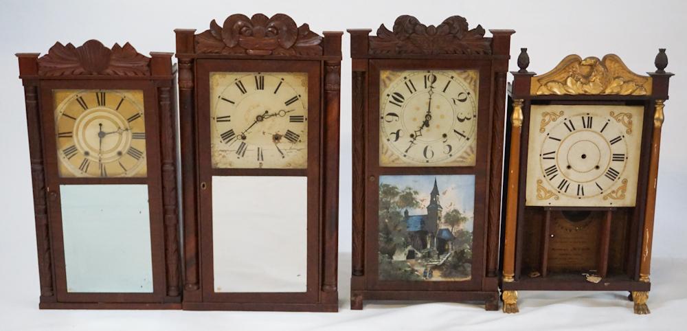 Four Antique Classical Mahogany Mantle Clocks (1 of 11)