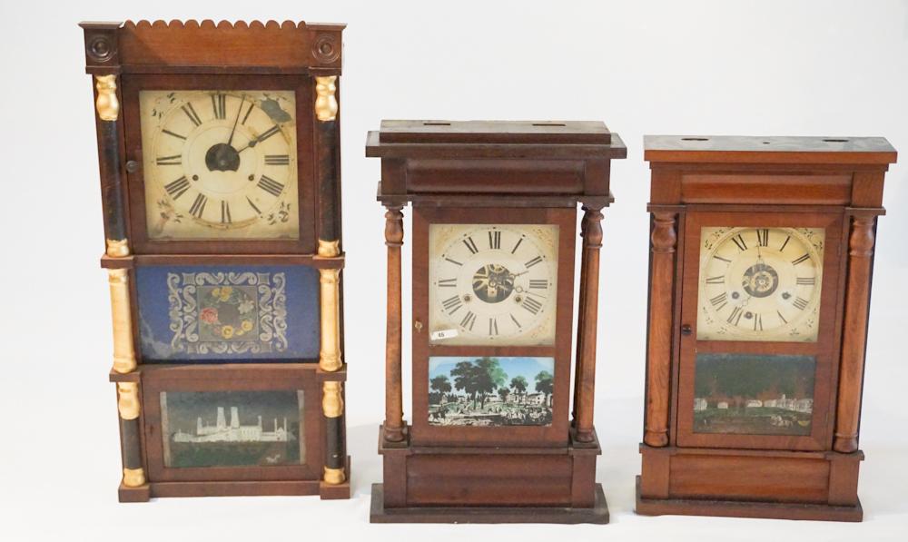 Three Antique Classical Mahogany Mantle Clocks (1 of 9)