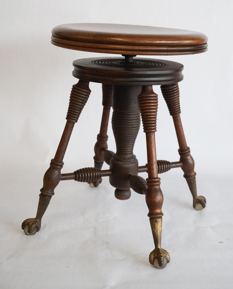 Antique Victorian Swivel Piano Stool (1 of 2)