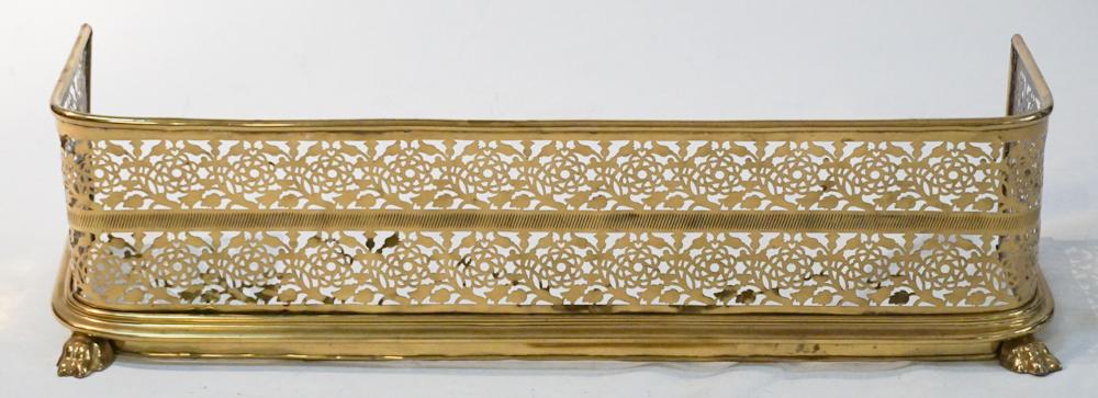 British Regency Pierced Brass Fire Fender (1 of 1)