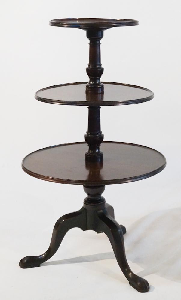 British George III Mahogany Dumb Waiter (1 of 2)