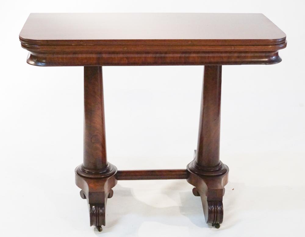 Very Fine Classical Figured Mahogany Games Table (1 of 4)