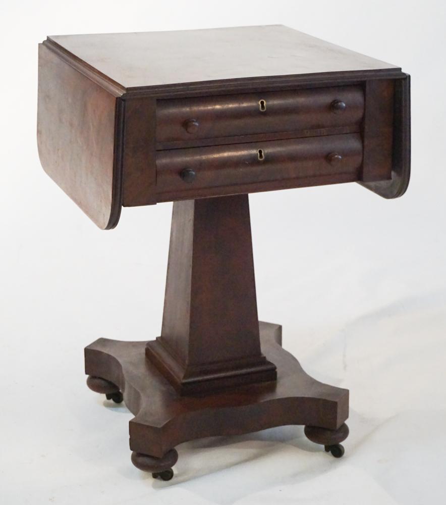 American Classical Mahogany Drop Leaf Work Table (1 of 2)