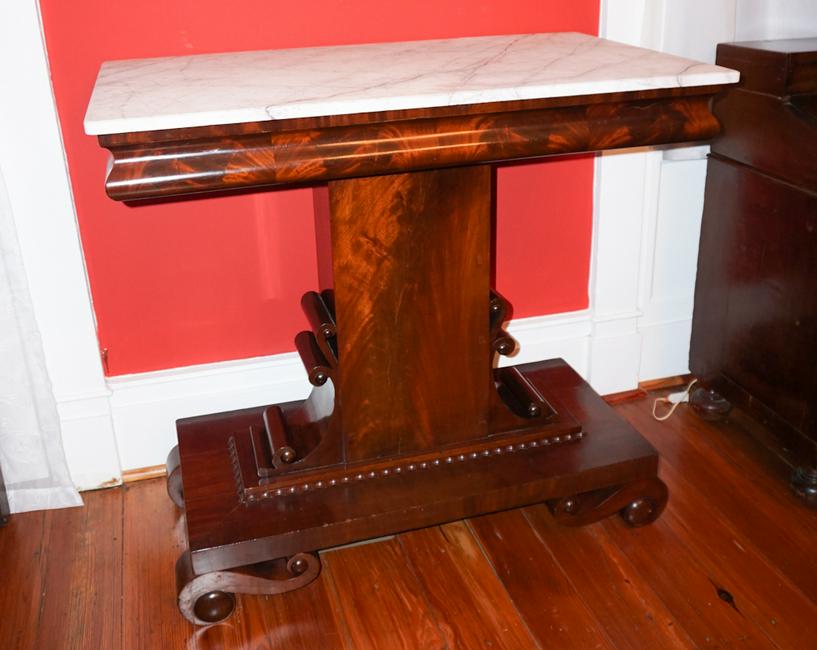 Rare Southern Signed FiguredMahogany Mixing Table (1 of 5)