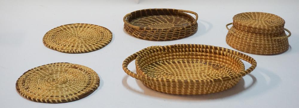 Vintage SC Gullah Baskets & One Pine Straw Basket (1 of 1)