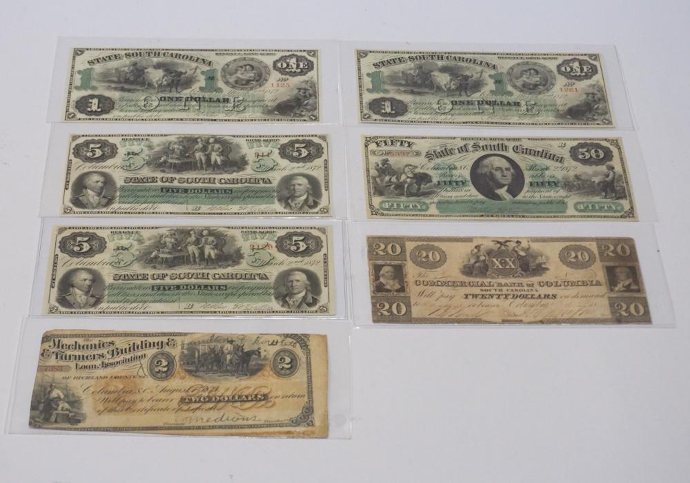 Collection Antique South Carolina Paper Currency (1 of 4)