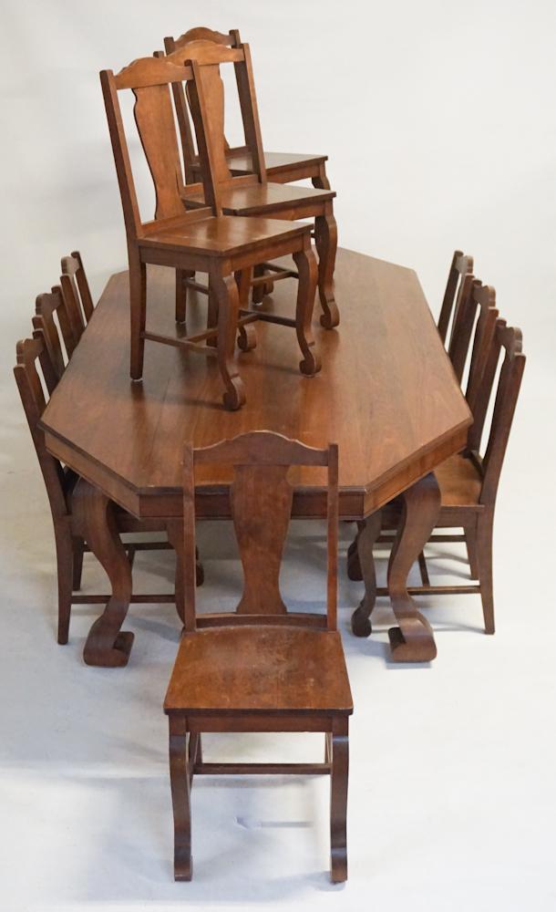 Custom Made SC Mahogany Banquet Table & Chairs (1 of 5)