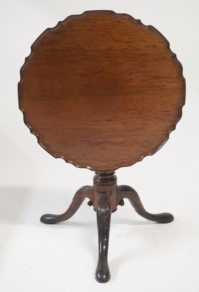 Chippendale Carved Mahogany Tilt Top Tea Table (1 of 6)