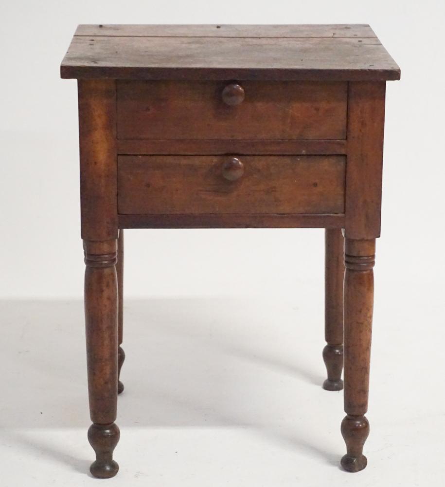 Southern Country Walnut Two Drawer Side Table (1 of 4)