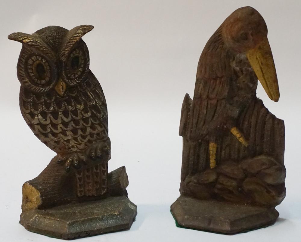 Good Pair Antique Painted Cast Iron Door Stops (1 of 1)