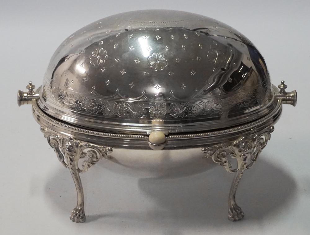 Elkington & Co Silvered Copper Lidded Serving Bowl (1 of 3)