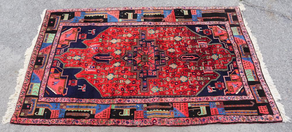 Vintage Persian Hamadan Pictorial Carpet (1 of 4)