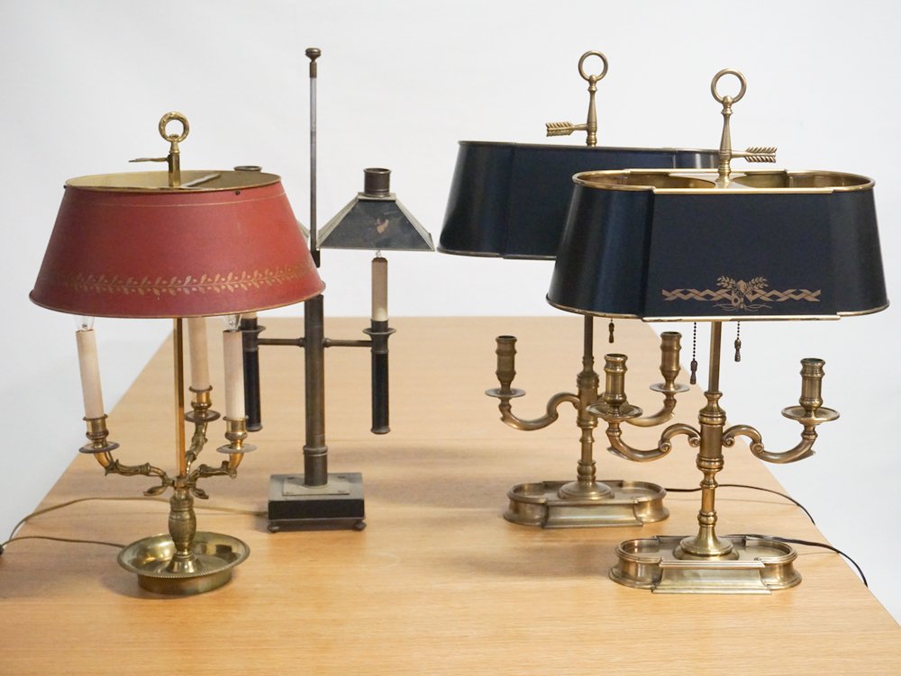Antique & Vintage Brass& Towle Painted Club Lamps (1 of 2)
