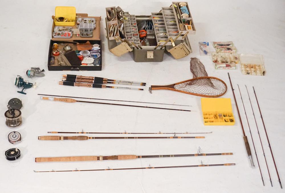 Collection Vintage Fly Fishing Rods, Reels & Lures (1 of 5)