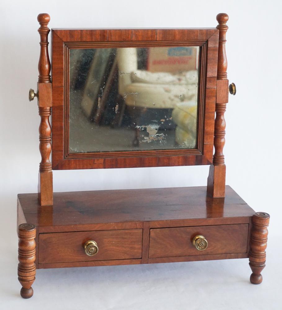American Sheraton Mahogany Dressing Mirror (1 of 3)
