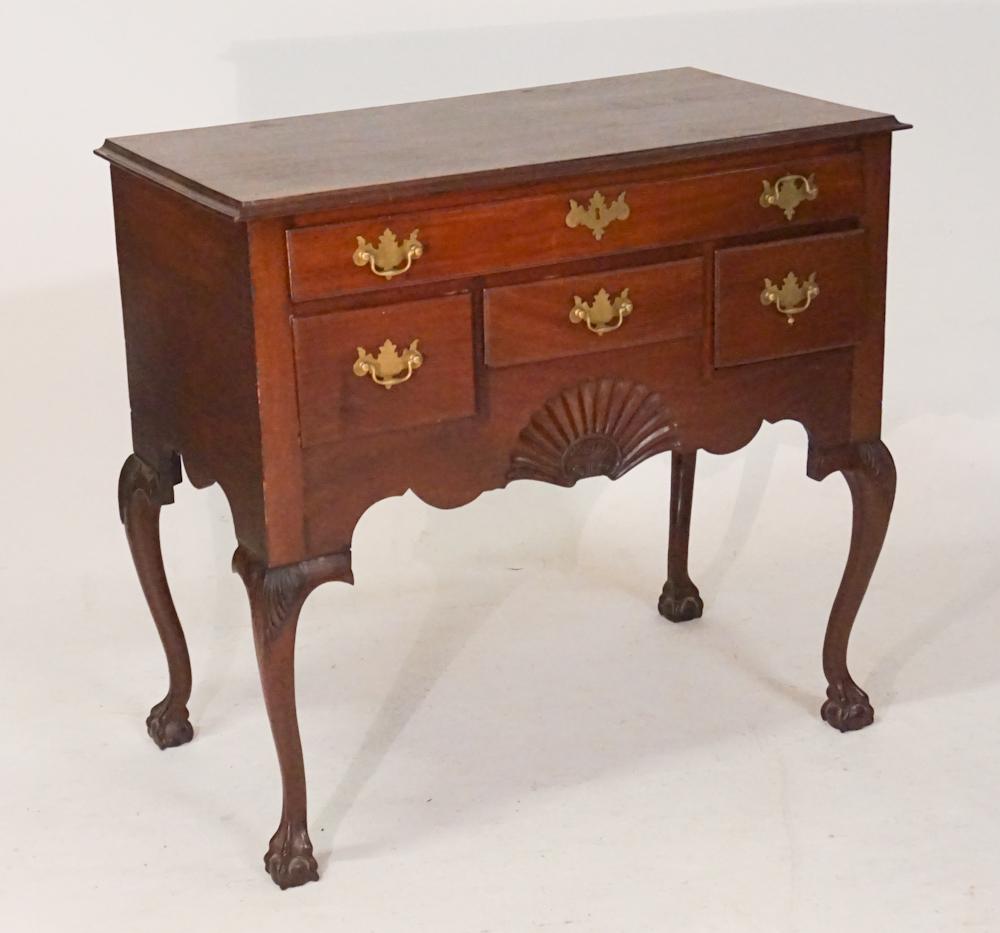 Chippendale Style Carved Mahogany Lowboy (1 of 5)