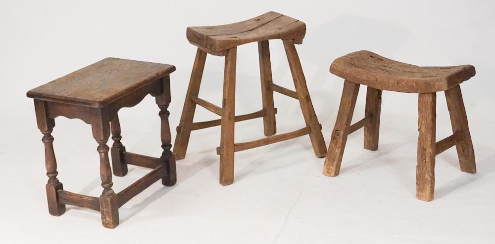 Primitive Style Mortised Designer Milking Stools (1 of 1)