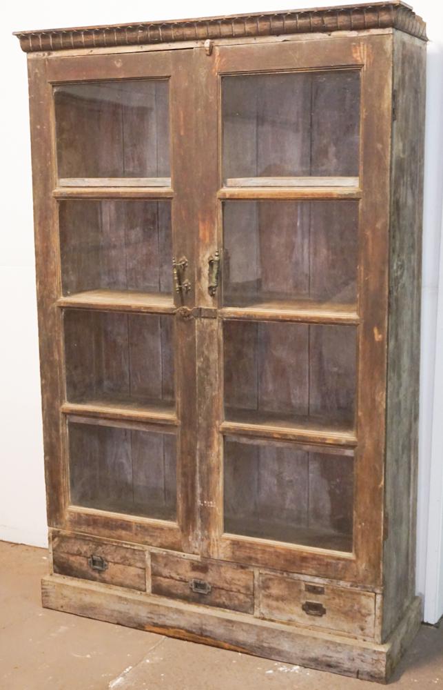 Anglo Indian Carved & Painted Hardwood WallCabinet (1 of 6)