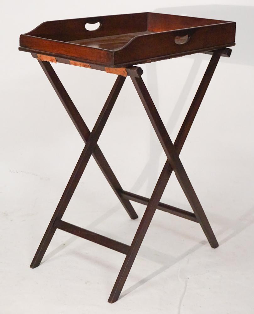 British Regency Mahogany Butlers Tray on Stand (1 of 1)