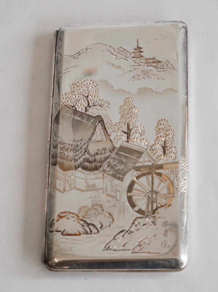 Aesthetic Movement Sterling Silver Cigarette Case (1 of 4)