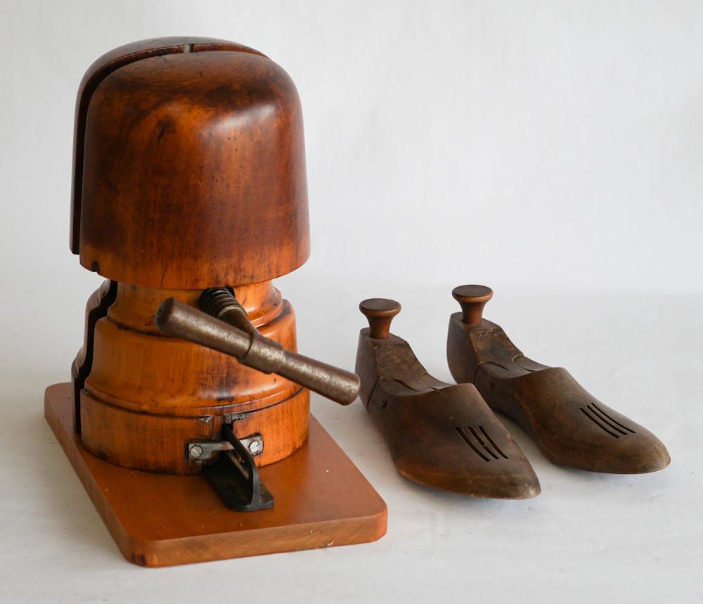 Turned Wood Millinery Hat Stretcher & Shoe Molds (1 of 2)