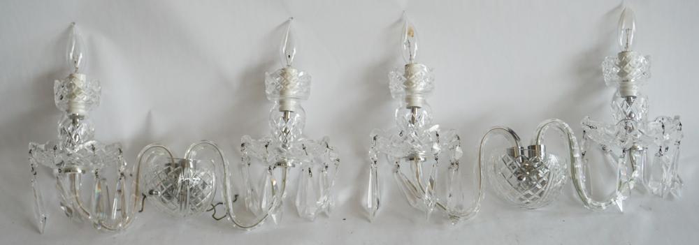 Pair Waterford Crystal Wall Sconces (1 of 2)