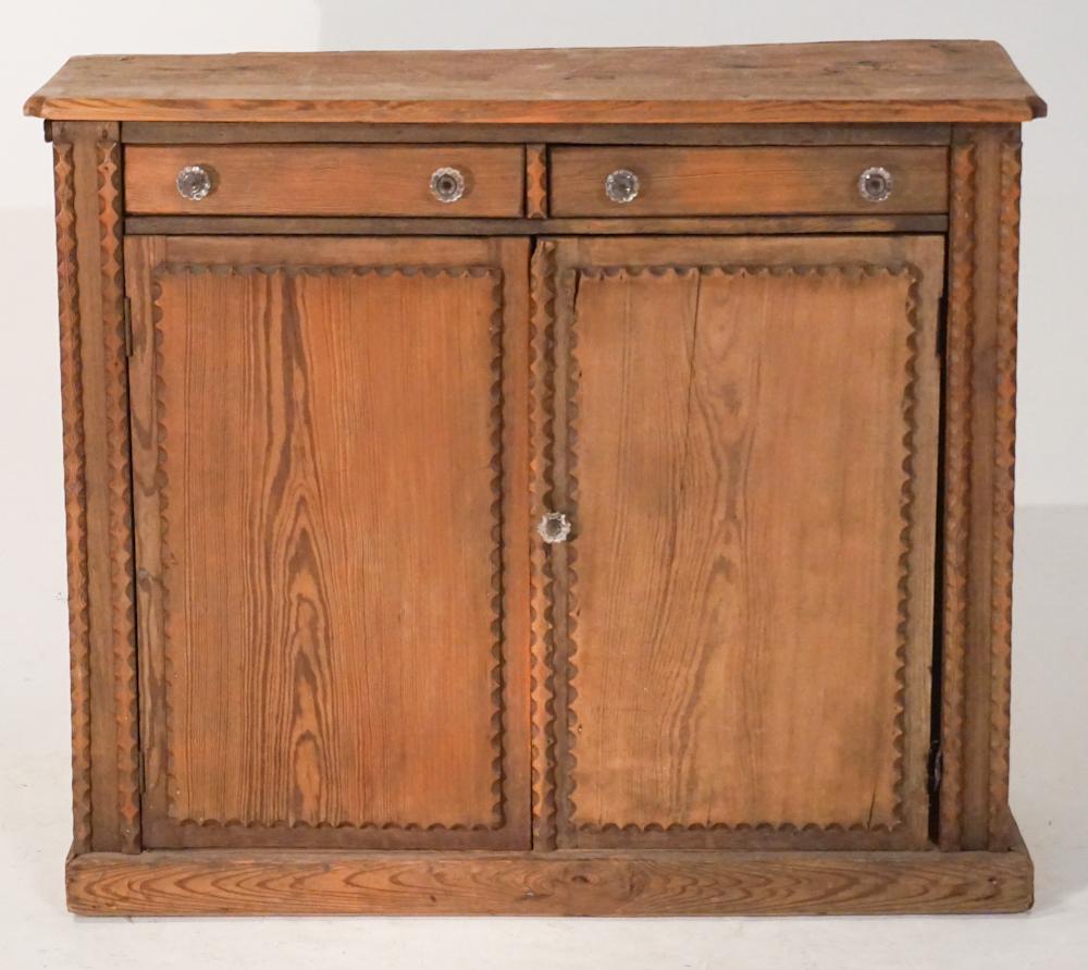 Southern Folk Art Country Pine Cabinet (1 of 6)