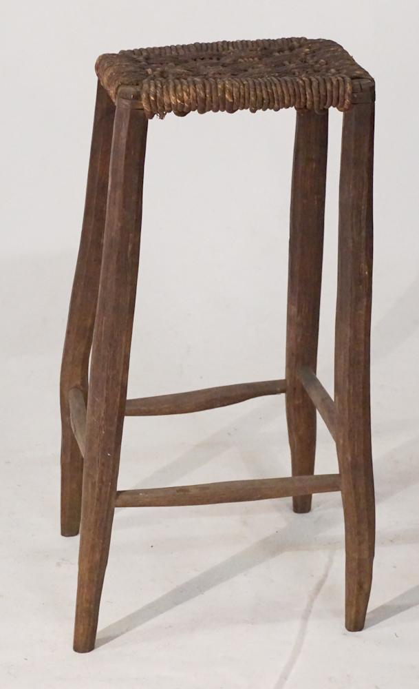 Antique SC African American Hand Crafted Bar Stool (1 of 2)