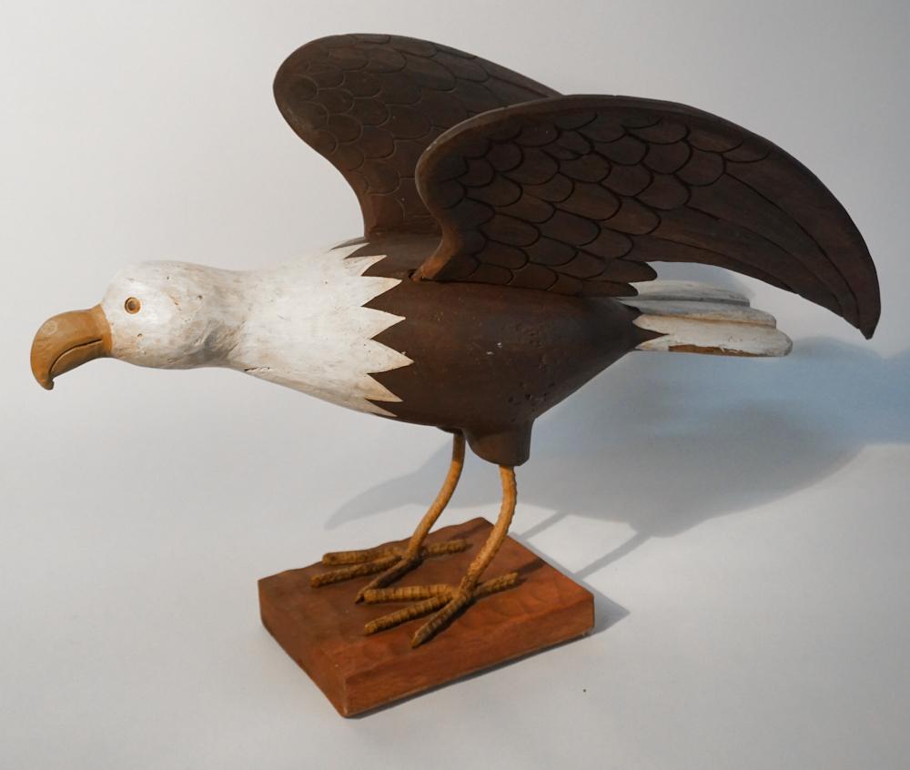 Vintage Folks Art Carved & Painted Eagle (1 of 3)