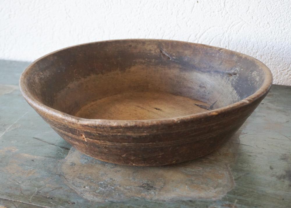 Antique American Black Walnut Turned Wood Bowl (1 of 5)